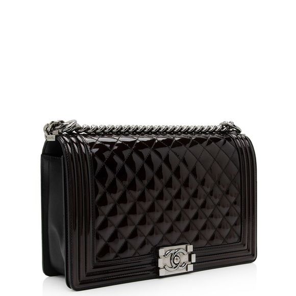Chanel Patent Leather New Medium Boy Bag - Picture 2 of 15